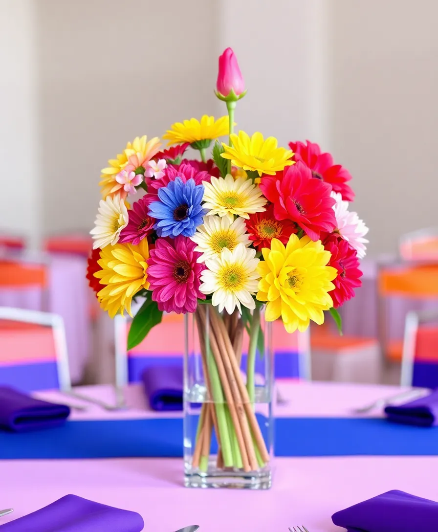 21 Eye-Catching Easter Centerpieces to Wow Your Guests (Don't Miss #6!) - 17. Color-Blocked Elegance