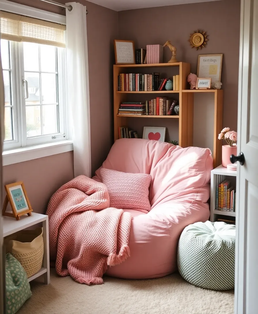 21 Cutecore Room Ideas That'll Make You Feel Like You're in a Dreamland! - 5. Cozy Reading Nook