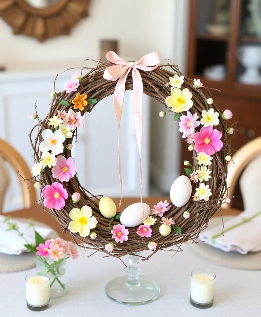 21 Eye-Catching Easter Centerpieces to Wow Your Guests (Don't Miss #6!) - 7. Whimsical Wreath