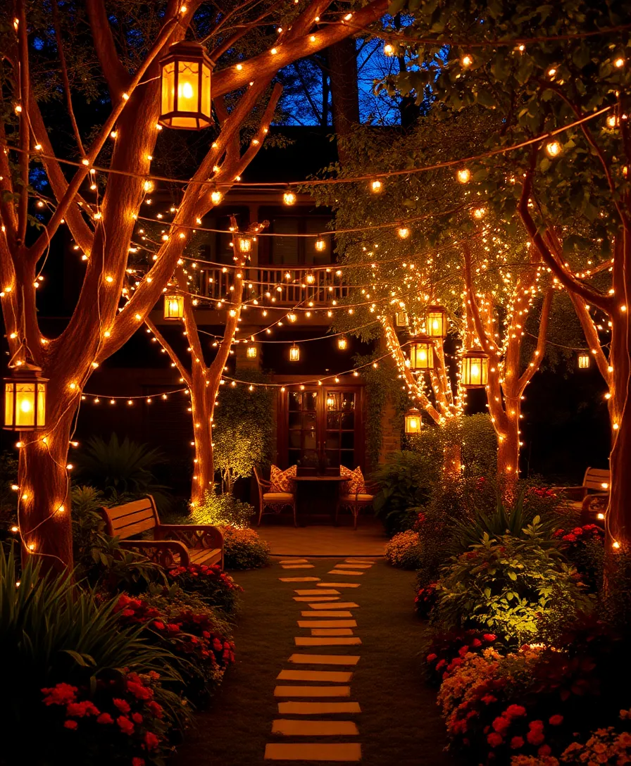 21 Whimsical Garden Whimsy Ideas That Will Spark Joy (You Won't Believe #7!) - 12. Magical Lighting