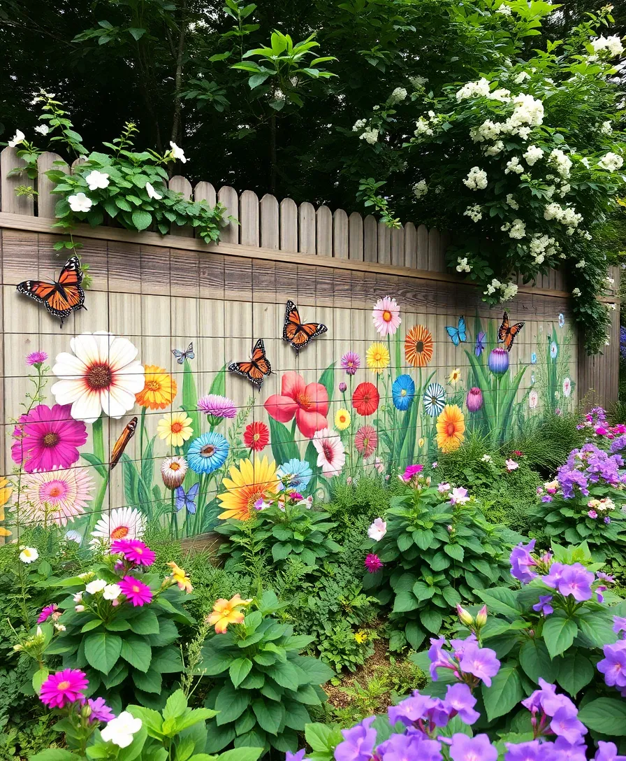 21 Whimsical Garden Whimsy Ideas That Will Spark Joy (You Won't Believe #7!) - 21. Nature-Inspired Murals