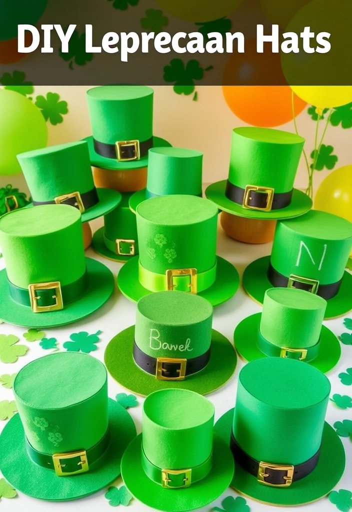 21 Stunning St. Patrick's Day Decorations That Will Transform Your Home into a Lucky Oasis! - 5. DIY Leprechaun Hats