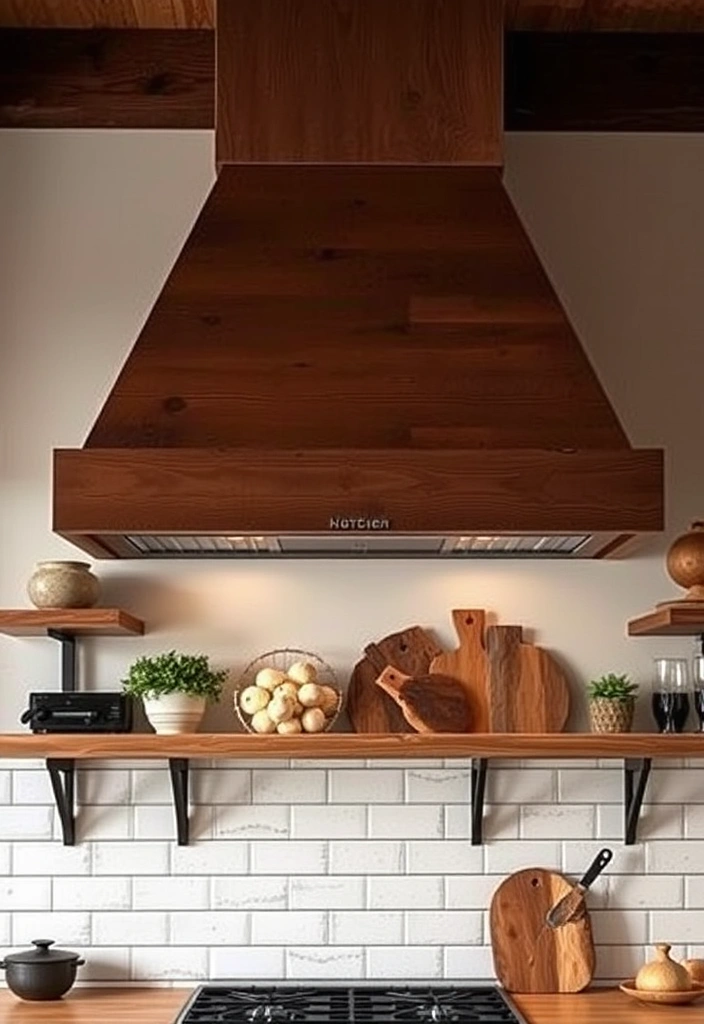 21 Rustic Kitchen Hood Designs to Give Your Home a Cozy Vibe (You'll Love #11!) - 14. Modern Rustic Hood