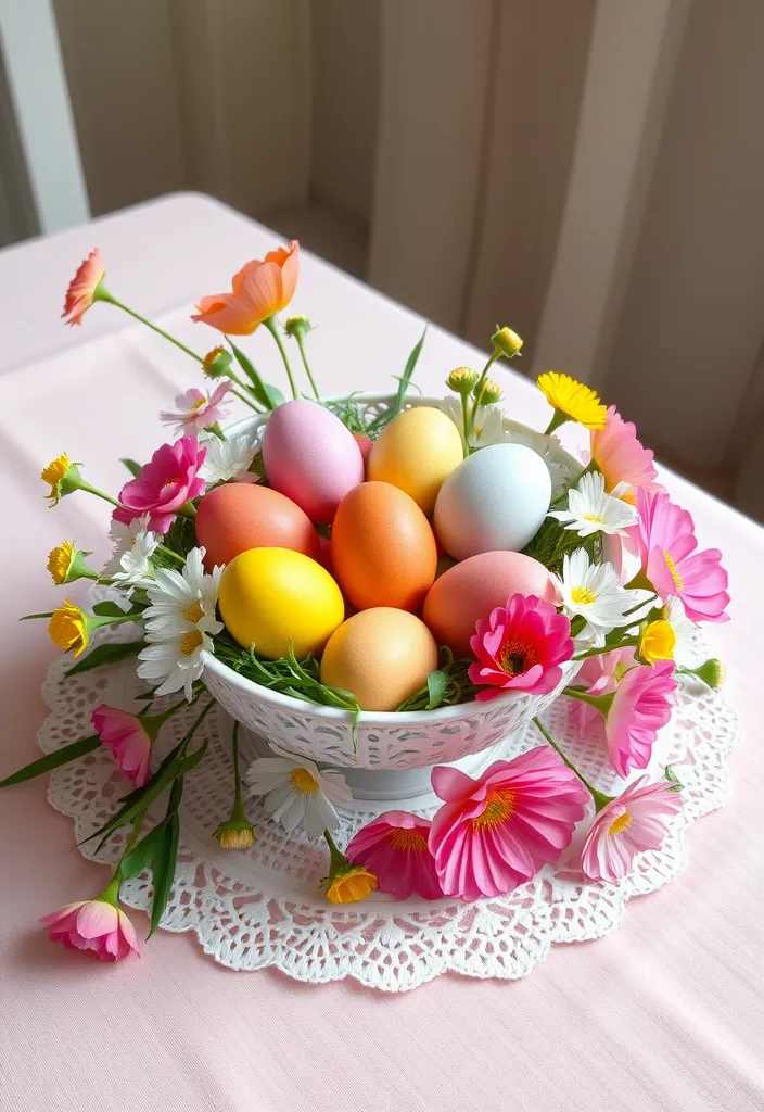 21 Stunning Kitchen Table Centerpiece Ideas You Can DIY for Any Season! (Wait Until You See #14!) - 7. Colorful Easter Eggs Display