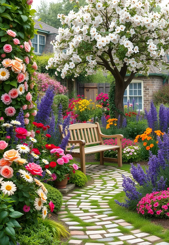 21 Stunning Garden Planning Layouts That'll Transform Your Outdoor Space (You Won't Believe #10!) - 2. The Colorful Cottage Garden