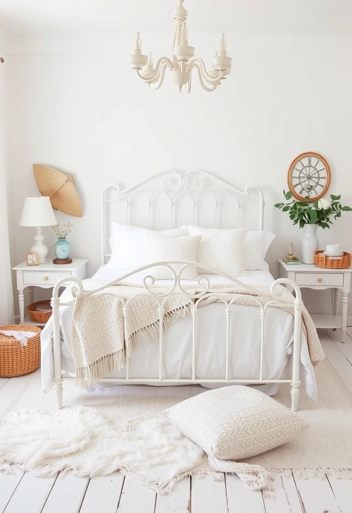 21 Shabby Chic Bedrooms That'll Make You Swoon Over Their Vintage Charm! - 10. Timeless White