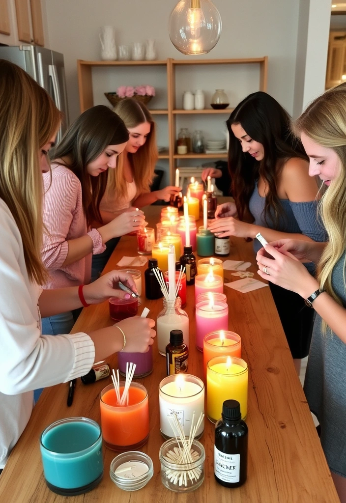 21 Fun Galentine's Party Decor Ideas That Will Make Your Friends Swoon! - 11. DIY Candle Making Station