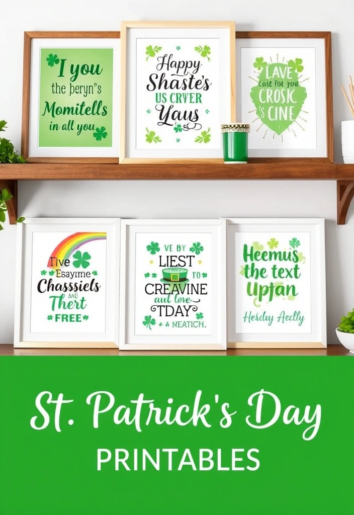 21 Stunning St. Patrick's Day Decorations That Will Transform Your Home into a Lucky Oasis! - 20. St. Patrick's Day Printables