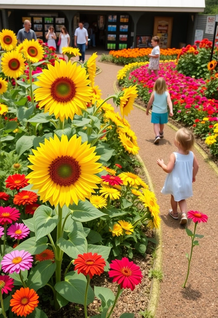 21 DIY Cut Flower Garden Layouts You Can Create This Weekend (#6 Will Surprise You!) - 16. The Family-Friendly Flower Garden