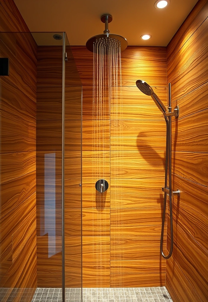 19 Luxury Bathroom Remodel Shower Ideas That Will Make You Feel Like Royalty! - 12. Textured Wall Panels