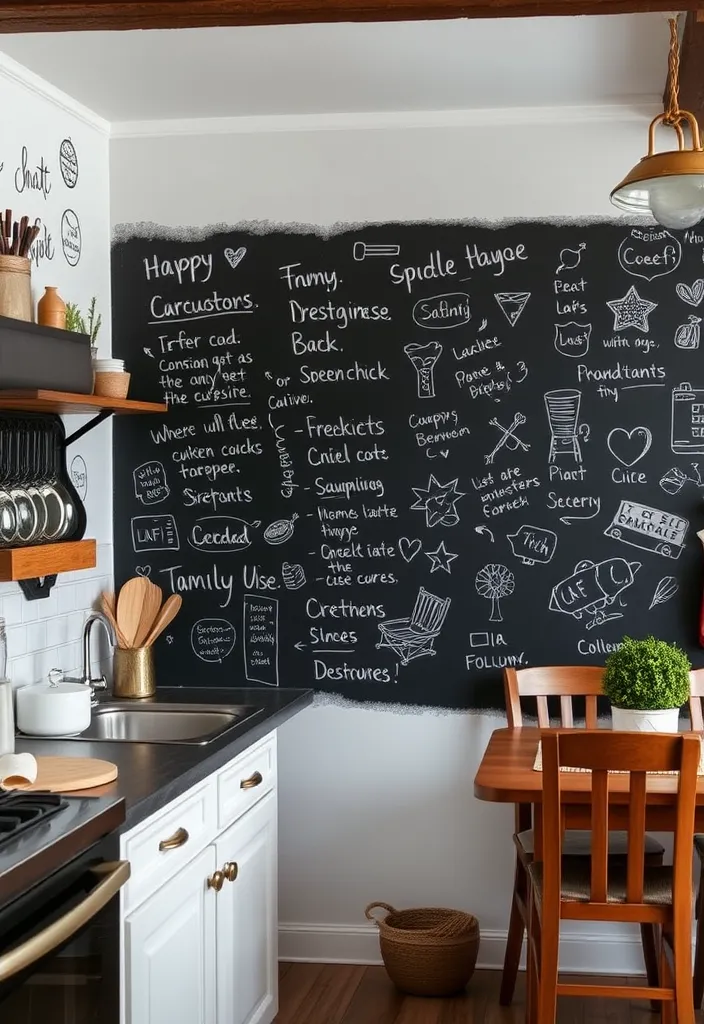 21 Vintage Farmhouse Kitchen Ideas That'll Make You Want to Cook in Style! - 11. Chalkboard Walls