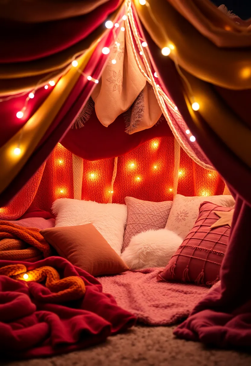 21 Fun Galentine's Party Decor Ideas That Will Make Your Friends Swoon! - 2. Cozy Blanket Fort