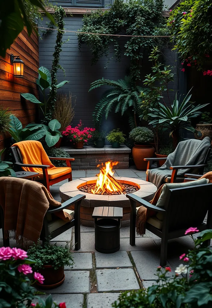 21 Courtyard Garden Ideas That Will Transform Your Small Space into a Lush Paradise! - 13. Fire Pits: Warm Gatherings