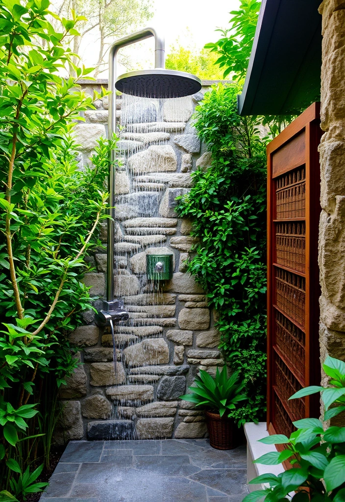 19 Luxury Bathroom Remodel Shower Ideas That Will Make You Feel Like Royalty! - 8. Outdoor Shower Bliss