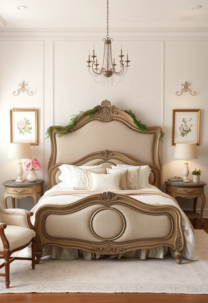 21 Unique Bedroom Designs That Bring Vintage Charm to Life (Don't Miss #3!) - 11. Elegant French Country