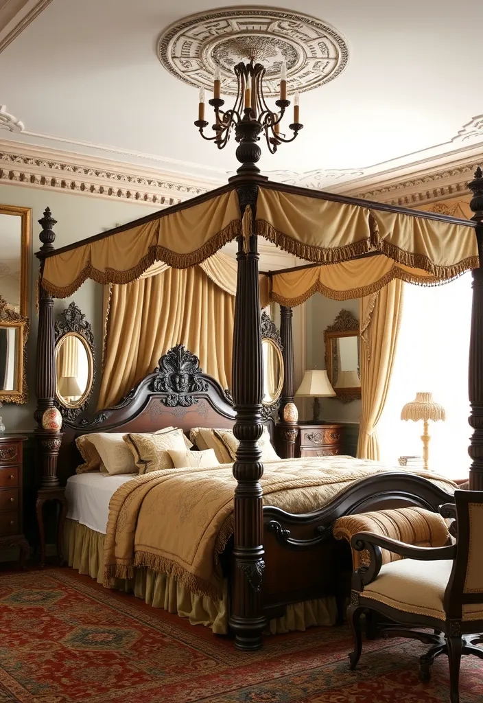 21 Unique Bedroom Designs That Bring Vintage Charm to Life (Don't Miss #3!) - 8. Classic Victorian Elegance