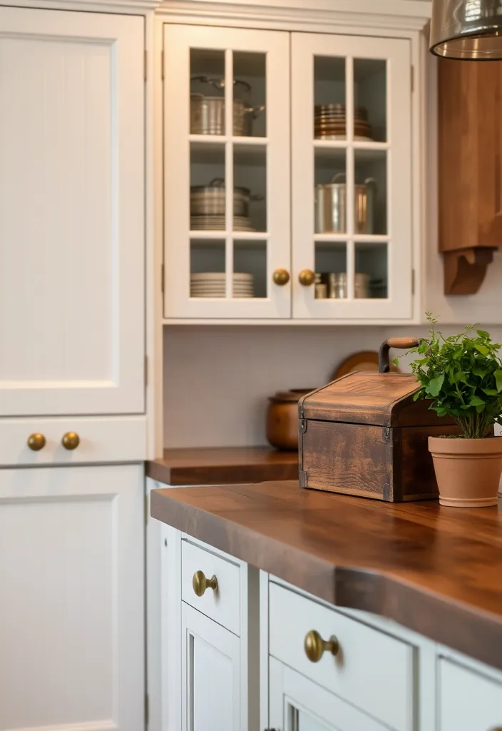 21 Vintage Farmhouse Kitchen Ideas That'll Make You Want to Cook in Style! - 1. Classic White Shaker Cabinets