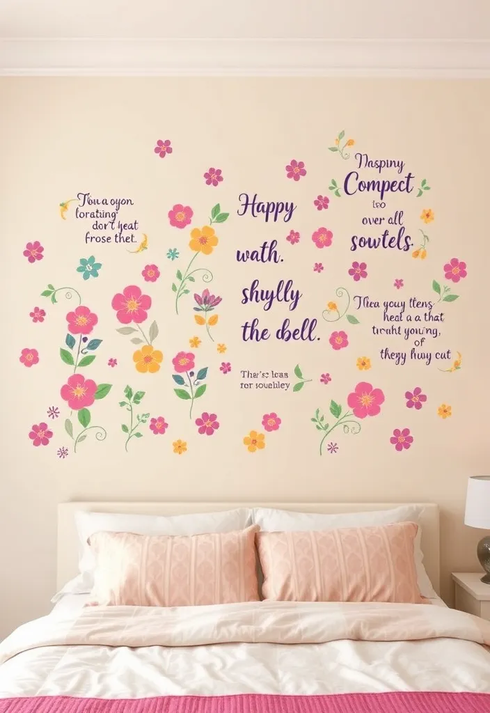 21 Bedroom Refresh Ideas That'll Make You Say 'Wow, I Need This!' - 17. Use Wall Decals