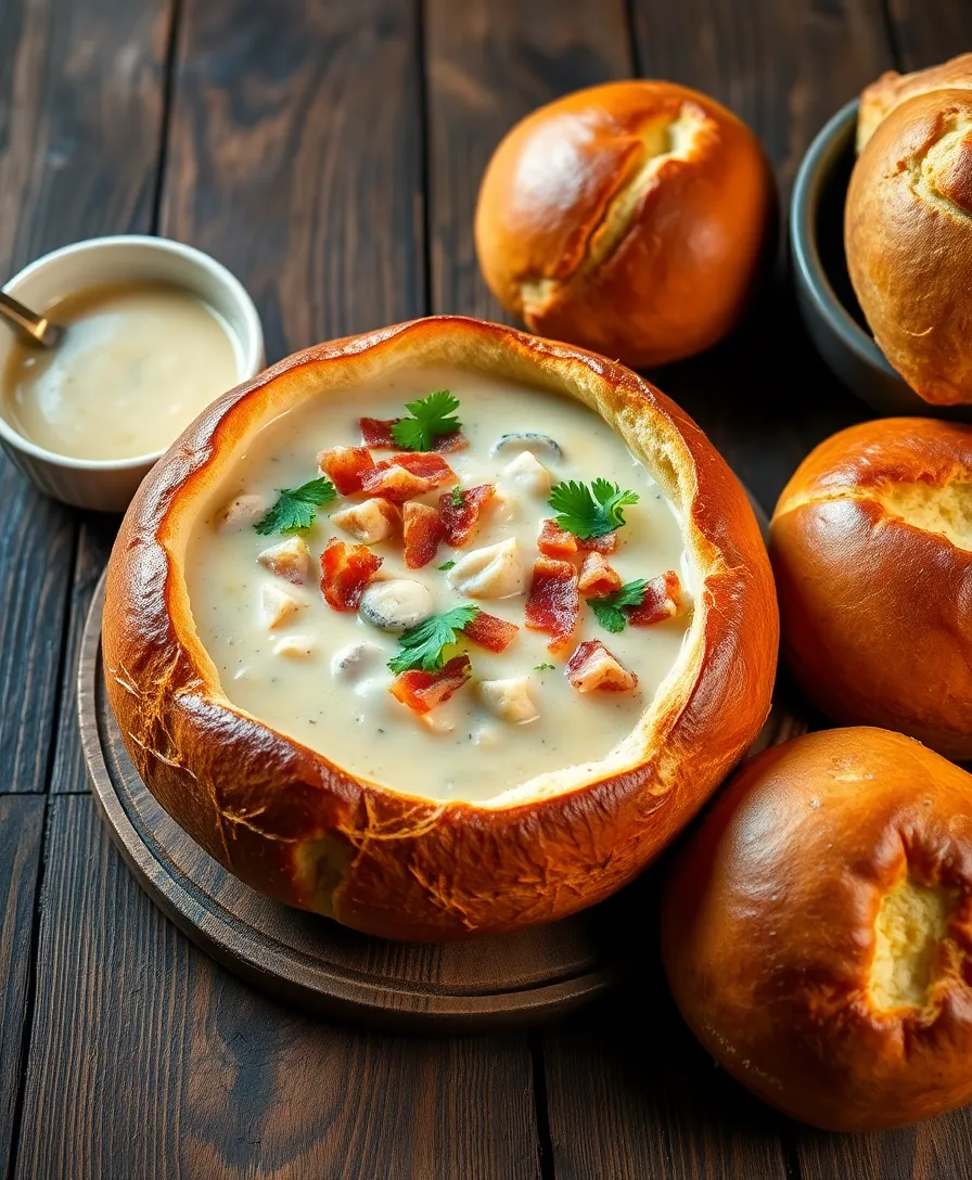 21 Seafood Dish Recipes That Will Make Your Next Dinner Unforgettable! - 8. Clam Chowder in Bread Bowls