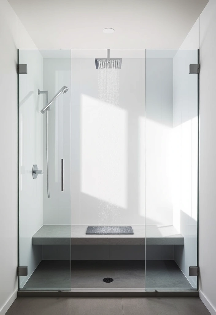 19 Luxury Bathroom Remodel Shower Ideas That Will Make You Feel Like Royalty! - 3. Sleek Glass Enclosure