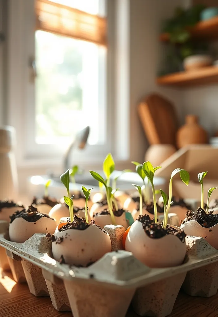 21 DIY Easter Decorations That'll Make Your Home Look Spring-Ready (You Won't Believe #8!) - 17. Eggshell Seed Starters