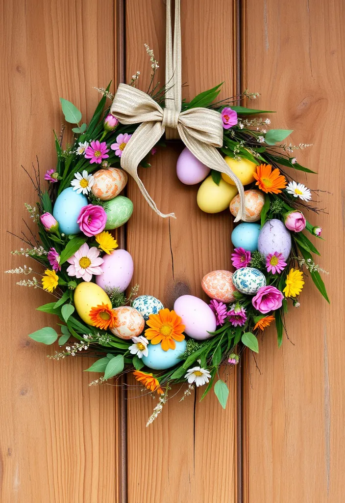 21 DIY Easter Decorations That'll Make Your Home Look Spring-Ready (You Won't Believe #8!) - 1. Colorful Egg Wreath