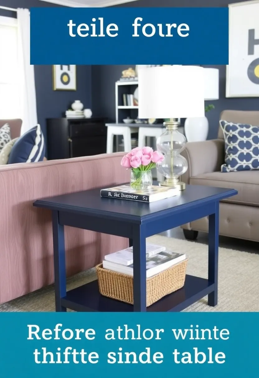 21 Thrift Flip Decor Ideas That Will Transform Your Home on a Budget! - 18. Thrifted Side Table Transformation