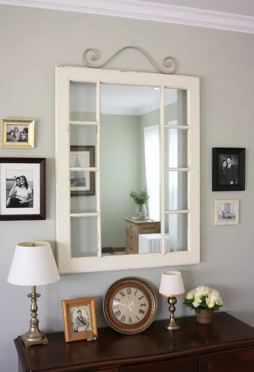 21 Thrift Flip Decor Ideas That Will Transform Your Home on a Budget! - 14. Thrifted Window Frame Wall Art