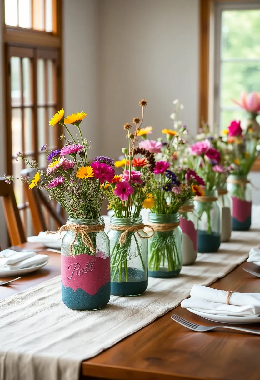 21 Thrift Flip Decor Ideas That Will Transform Your Home on a Budget! - 9. Upcycled Glass Jars as Vases