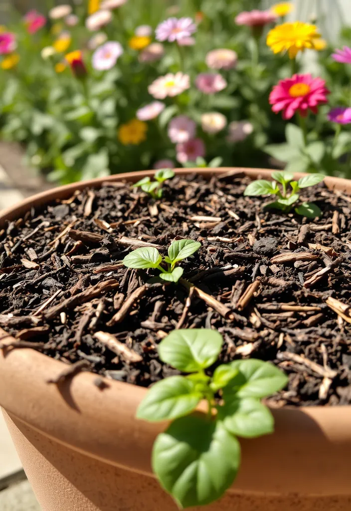 21 Container Gardening Hacks for Beginners That Will Transform Your Space! - 12. Embrace the Power of Mulch