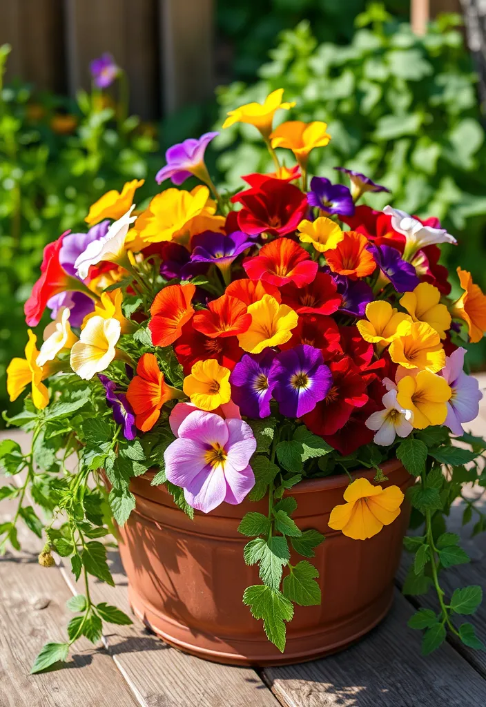 21 Container Gardening Hacks for Beginners That Will Transform Your Space! - 7. Add Color with Edible Flowers