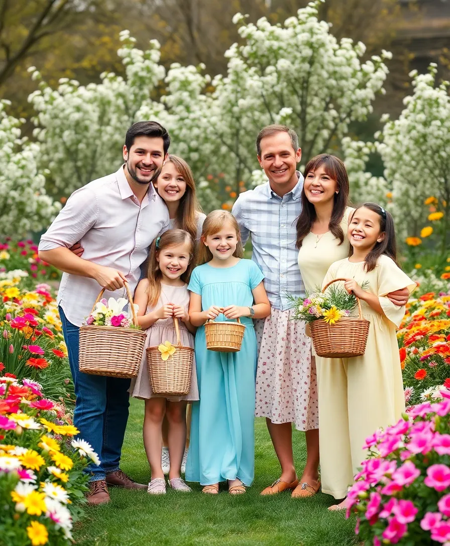 21 Inspiring Christian Easter Aesthetic Ideas That Will Make Your Holiday Truly Meaningful! - 17. Family Easter Photoshoot