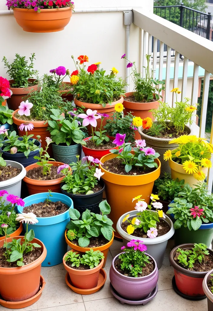 21 Small Garden Ideas to Transform Your Outdoor Space (You Won't Believe #15!) - 5. Colorful Container Gardens