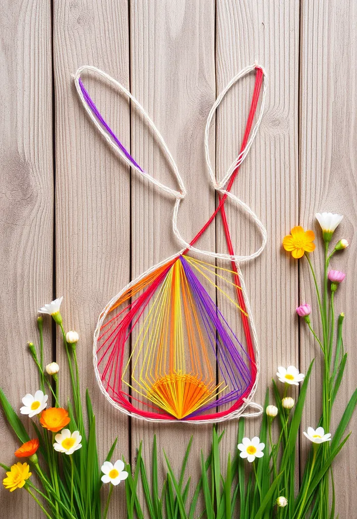 21 DIY Easter Decorations That'll Make Your Home Look Spring-Ready (You Won't Believe #8!) - 10. String Art Bunny