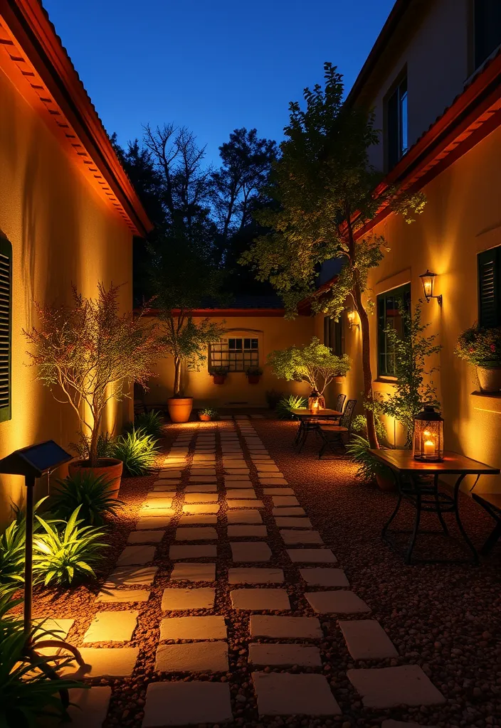 21 Courtyard Garden Ideas That Will Transform Your Small Space into a Lush Paradise! - 20. Garden Lighting: Set the Mood