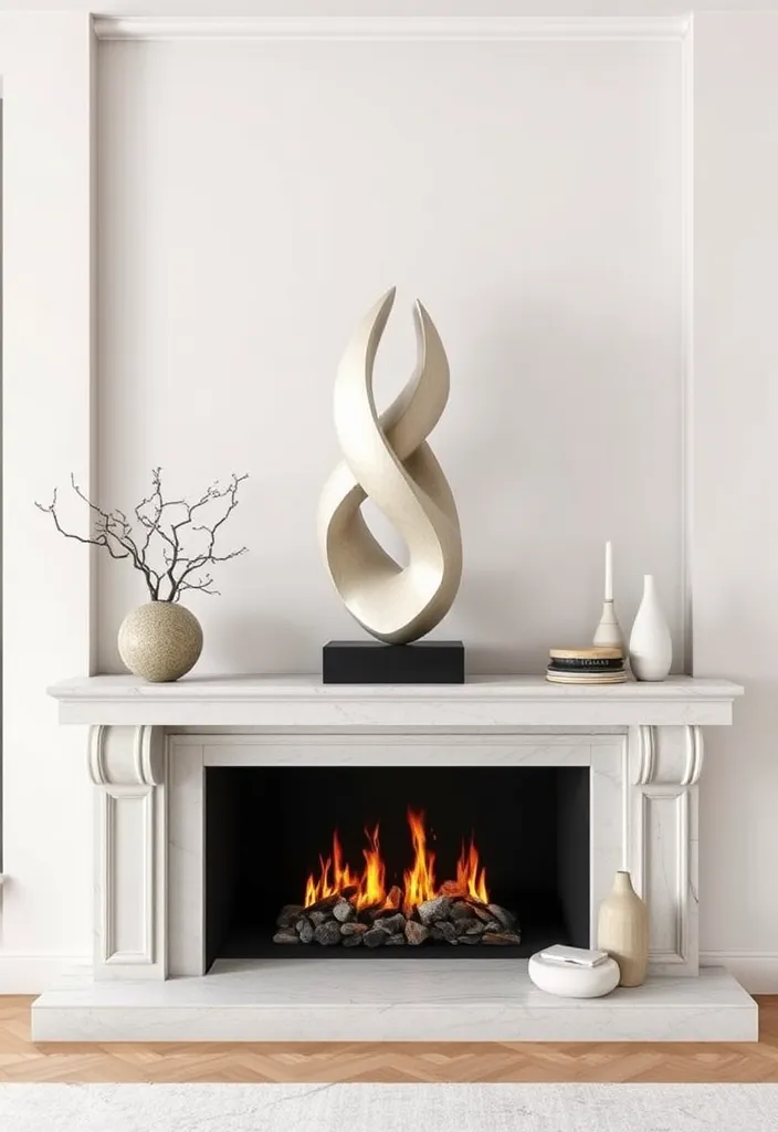 21 Minimalist Living Room Mantle Decor Ideas That Scream Elegance! - 19. Create a Focal Point