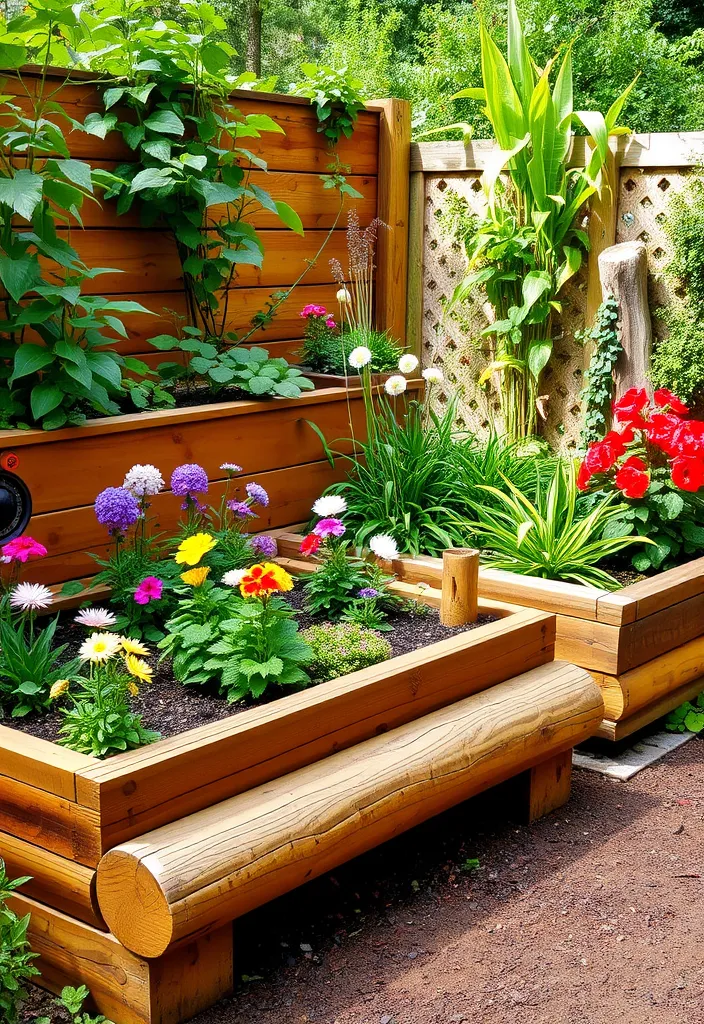 21 Small Garden Ideas to Transform Your Outdoor Space (You Won't Believe #15!) - 18. Rustic Wood Elements