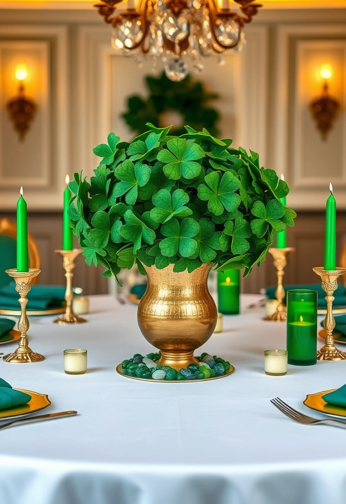 21 Stunning St. Patrick's Day Decorations That Will Transform Your Home into a Lucky Oasis! - 7. Shamrock Centerpieces