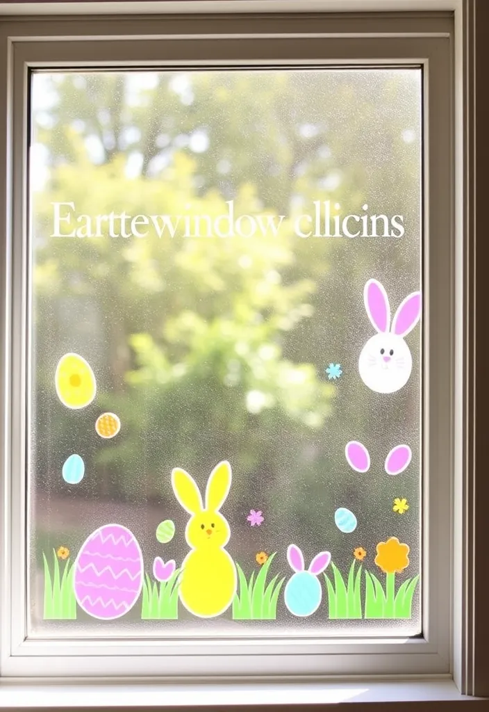 21 DIY Easter Decorations That'll Make Your Home Look Spring-Ready (You Won't Believe #8!) - 20. Festive Window Clings