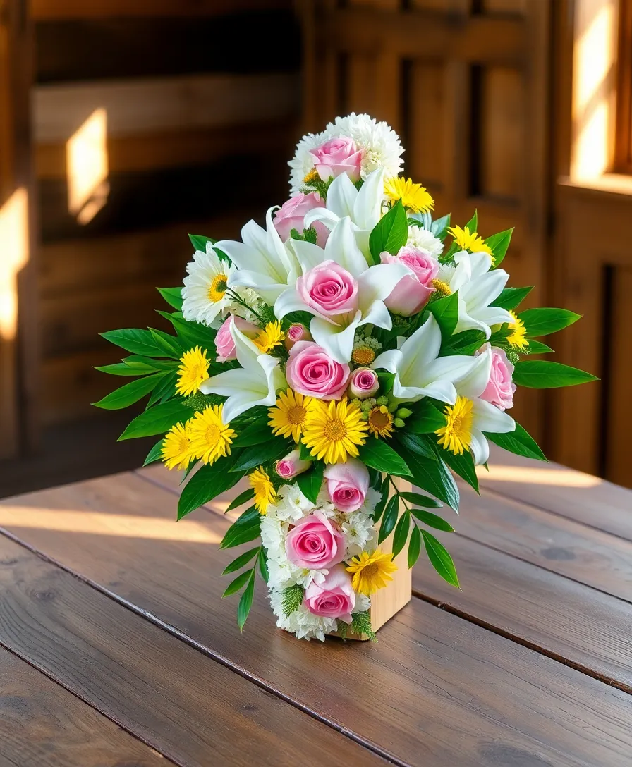 21 Inspiring Christian Easter Aesthetic Ideas That Will Make Your Holiday Truly Meaningful! - 1. Floral Cross Arrangements