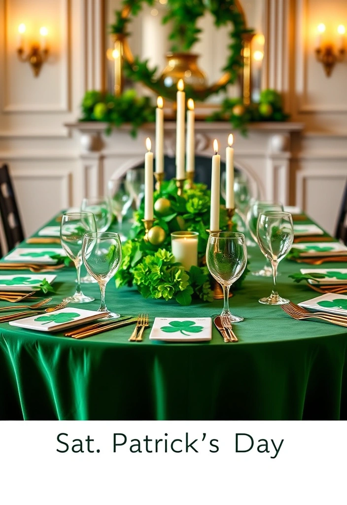 21 Stunning St. Patrick's Day Decorations That Will Transform Your Home into a Lucky Oasis! - 2. Green Table Settings