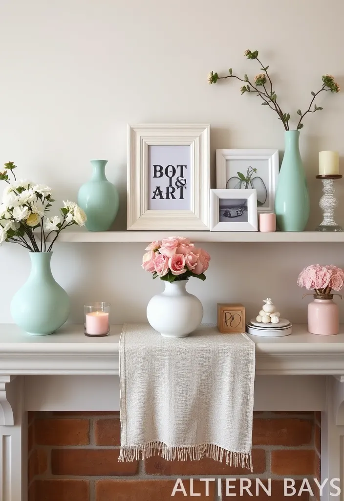 21 Spring Mantel Decorating Ideas That’ll Freshen Up Your Home (You Won't Believe #14!) - 4. Pastel Color Palette