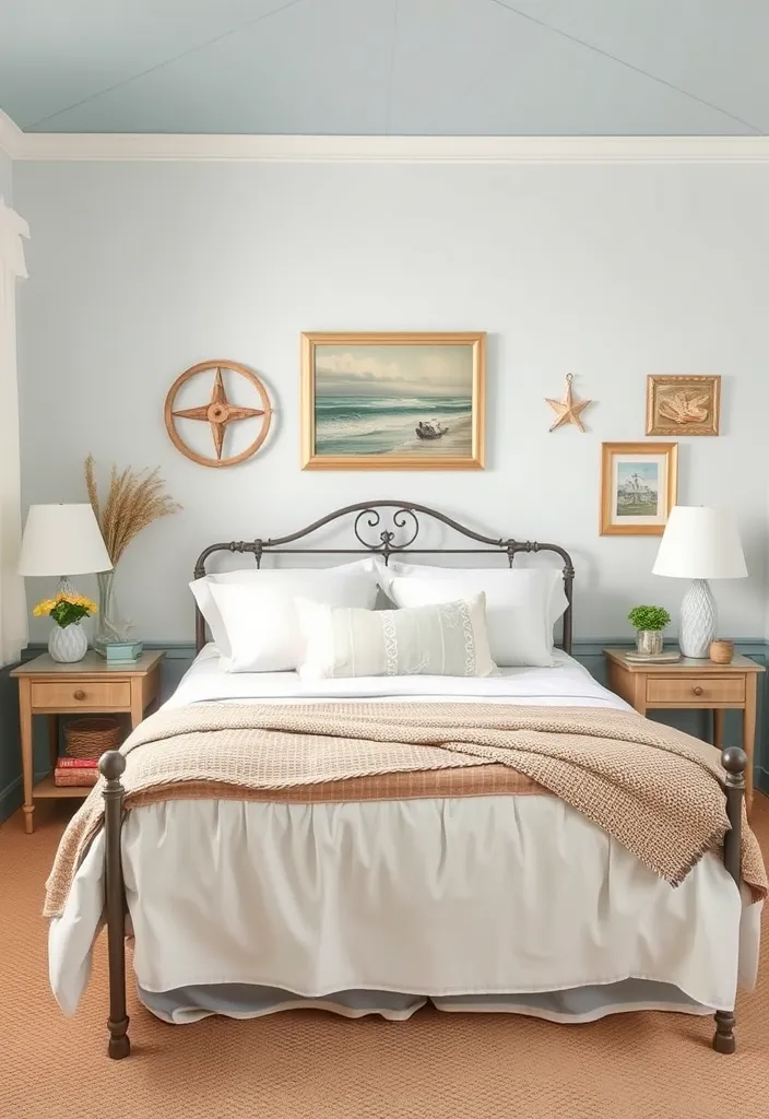 21 Unique Bedroom Designs That Bring Vintage Charm to Life (Don't Miss #3!) - 14. Vintage Beach Retreat