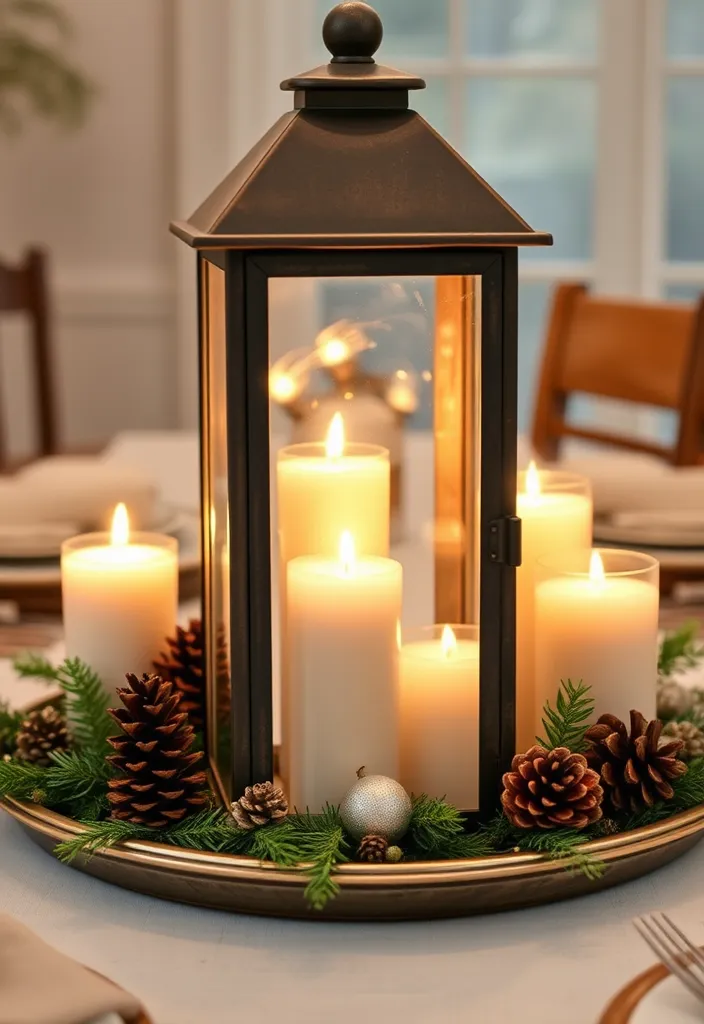 21 Stunning Kitchen Table Centerpiece Ideas You Can DIY for Any Season! (Wait Until You See #14!) - 17. Charming Lantern Centerpiece