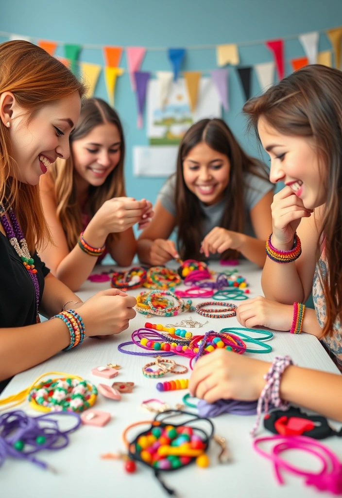 21 Fun Galentine's Party Decor Ideas That Will Make Your Friends Swoon! - 14. DIY Friendship Bracelets