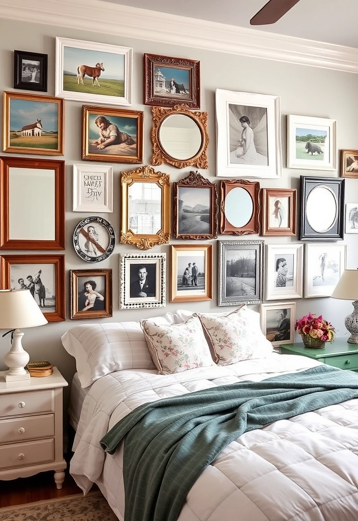 21 Shabby Chic Bedrooms That'll Make You Swoon Over Their Vintage Charm! - 12. Eclectic Gallery