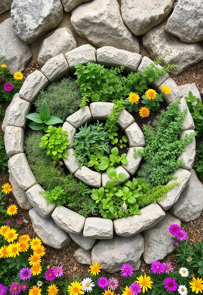 21 Small Garden Ideas to Transform Your Outdoor Space (You Won't Believe #15!) - 13. Herb Spiral