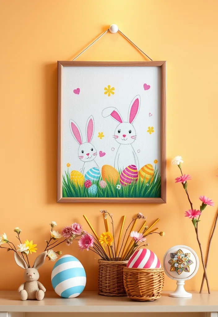 21 DIY Easter Decorations That'll Make Your Home Look Spring-Ready (You Won't Believe #8!) - 13. Easter Themed Wall Art