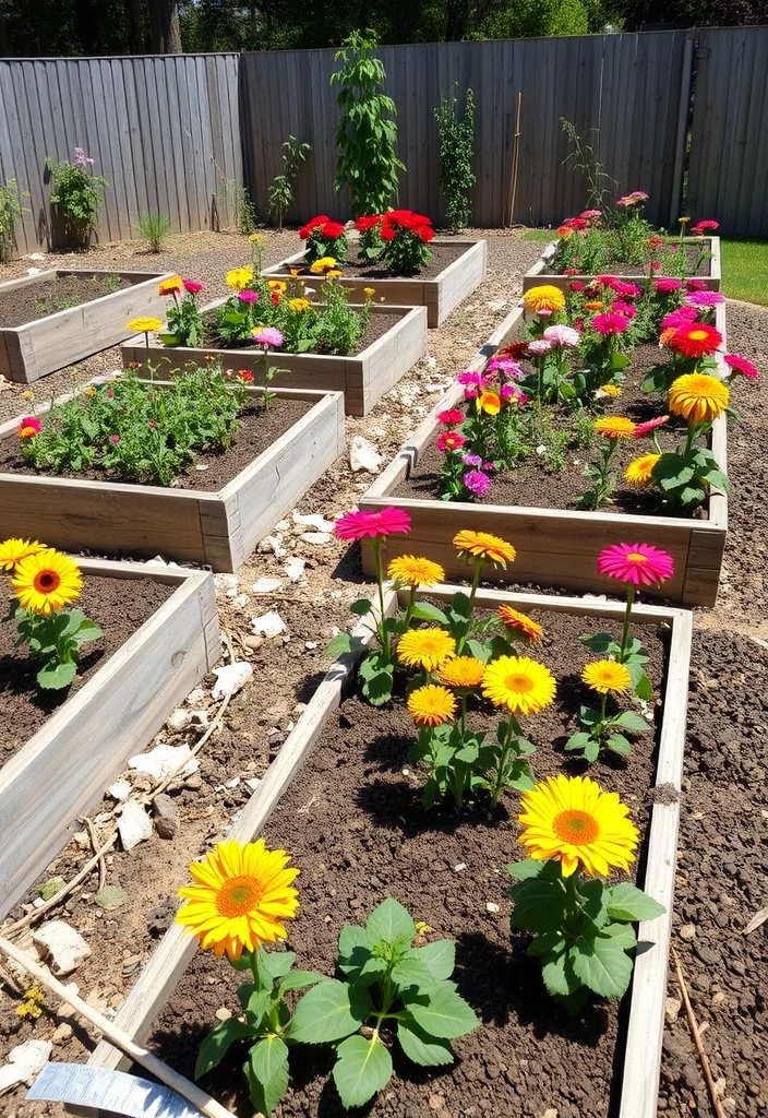 21 DIY Cut Flower Garden Layouts You Can Create This Weekend (#6 Will Surprise You!) - 2. The Raised Bed Utopia