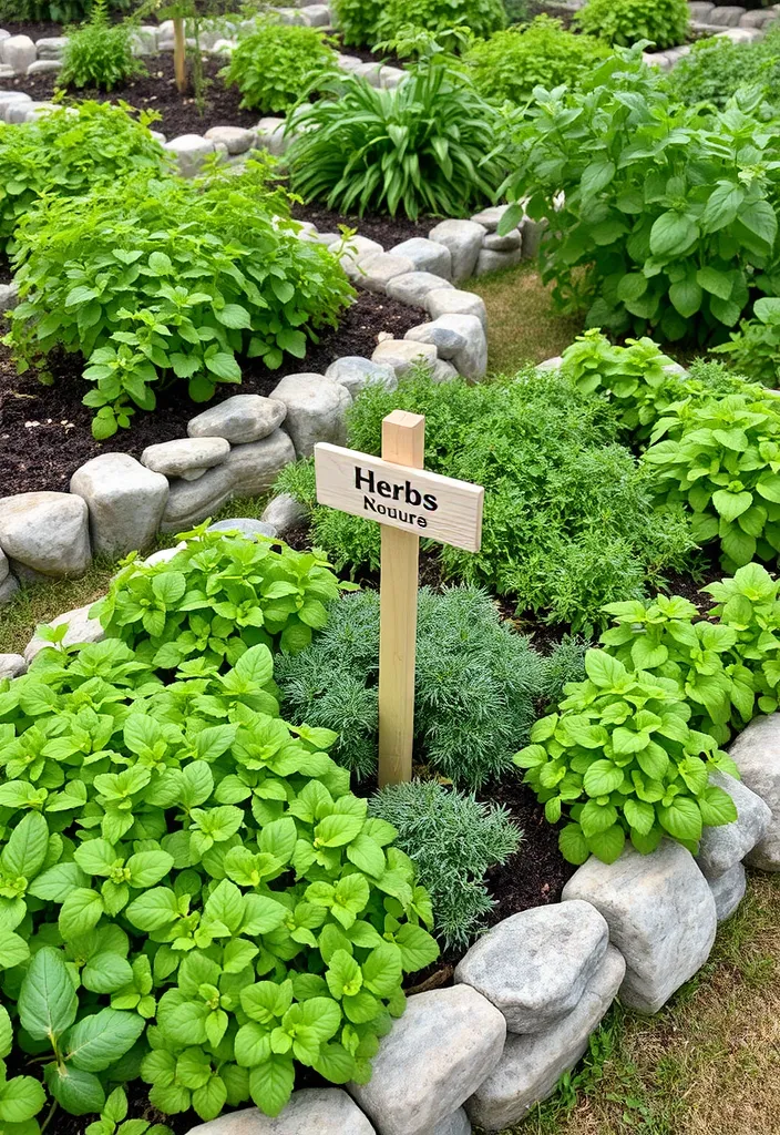 21 Stunning Outdoor Herb Garden Ideas That Will Inspire Your Green Thumb! - 10. Herb Garden with Decorative Edging